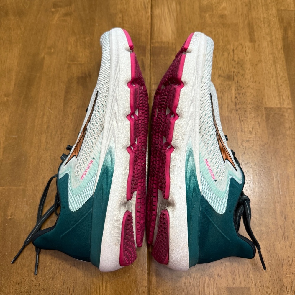 Altra Women's White Teal Pink Orange Athletic Running Shoes - Picture 4 of 13
